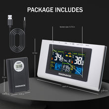 Load image into Gallery viewer, Magnavox MAC454 WEATHER STATION with Indoor / Outdoor Sensors and Alarm Clock