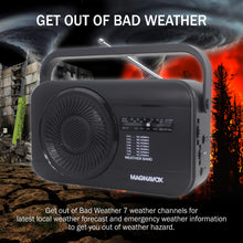 Load image into Gallery viewer, Magnavox MR4181W Portable Weather Band and AM/FM Radio