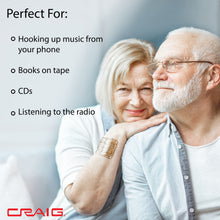 Load image into Gallery viewer, Craig CD6951-SL Portable Top-Loading CD Boombox with AM/FM Stereo Radio and Cassette Player/Recorder in Black and Silver | 6 Key Cassette Player/Recorder | LED Display