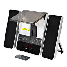 Load image into Gallery viewer, Craig CM427 3-Piece Vertical CD Stereo Shelf System with AM/FM and Remote in Black