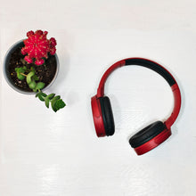 Load image into Gallery viewer, Magnavox MBH542-RD Bluetooth Wireless Foldable Stereo Headphones in Red