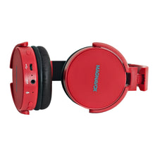 Load image into Gallery viewer, Magnavox MBH542-RD Bluetooth Wireless Foldable Stereo Headphones in Red