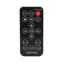 Load image into Gallery viewer, Craig CM427BT-SL 3-Piece Vertical CD Stereo Shelf System with AM/FM Radio, Bluetooth Wireless Technology & Remote Control in Silver| LED Display | Dual Alarm Clock with Snooze | AUX Port Compatible