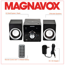 Load image into Gallery viewer, Magnavox MM442 Top Loading CD Shelf System with FM Radio, Bluetooth and Remote in Black