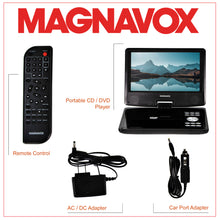 Load image into Gallery viewer, Magnavox MTFT713-BK Portable 9 Inch TFT Swivel Screen DVD/CD Player in Black
