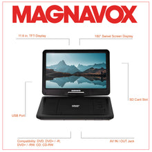 Load image into Gallery viewer, Magnavox MTFT754 Portable 11.6 Inch TFT Swivel Screen DVD/CD Player in Black