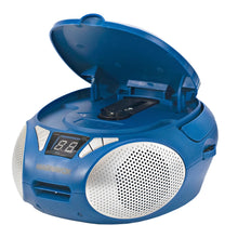 Load image into Gallery viewer, Magnavox MD6924-BL Portable Top Loading CD Boombox with AM/FM Radio in Blue