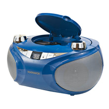 Load image into Gallery viewer, Magnavox MD6949-BL Portable CD Boombox with AM/FM Radio and Bluetooth in Blue
