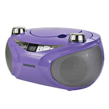 Load image into Gallery viewer, Magnavox MD6949-PL Portable CD Boombox with AM/FM Radio and Bluetooth in Purple