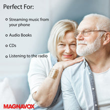 Load image into Gallery viewer, Magnavox MD6949 Portable CD Boombox with AM/FM Radio and Bluetooth in Red and Black