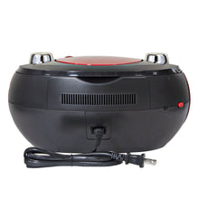Load image into Gallery viewer, Magnavox MD6949 Portable CD Boombox with AM/FM Radio and Bluetooth in Red and Black