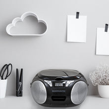 Load image into Gallery viewer, Magnavox MD6924 Portable Top Loading CD Boombox with AM/FM Stereo Radio in Black