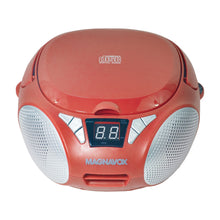Load image into Gallery viewer, Magnavox MD6924-RD Portable Top Loading CD Boombox with AM/FM Radio in Red