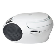 Load image into Gallery viewer, Magnavox MD6924-WH Portable Top Loading CD Boombox with AM/FM Radio in White/Black