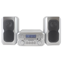Load image into Gallery viewer, Magnavox MM435M-SL Compact CD Shelf System with FM, Bluetooth & Remote Control in Silver
