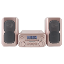 Load image into Gallery viewer, Magnavox MM435M-RG Compact CD Shelf System with FM, Bluetooth & Remote Control in Rose Gold