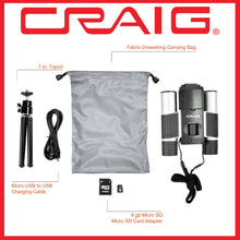 Load image into Gallery viewer, Craig CAC378 Binoculars with Digital Camera & 1.5" LCD Display in Black and Silver