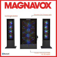 Load image into Gallery viewer, Magnavox MHT990 Bluetooth Home Entertainment System with Color Changing Lights in Black