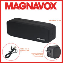 Load image into Gallery viewer, Magnavox MMA3929 Waterproof Portable Bluetooth Speaker with 360° Sound in Black