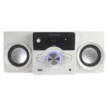 Load image into Gallery viewer, Magnavox MM442-WH Top Loading CD Shelf System with FM Radio, Bluetooth and Remote in White
