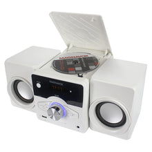 Load image into Gallery viewer, Magnavox MM442-WH Top Loading CD Shelf System with FM Radio, Bluetooth and Remote in White