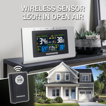 Load image into Gallery viewer, Magnavox MAC454 WEATHER STATION with Indoor / Outdoor Sensors and Alarm Clock
