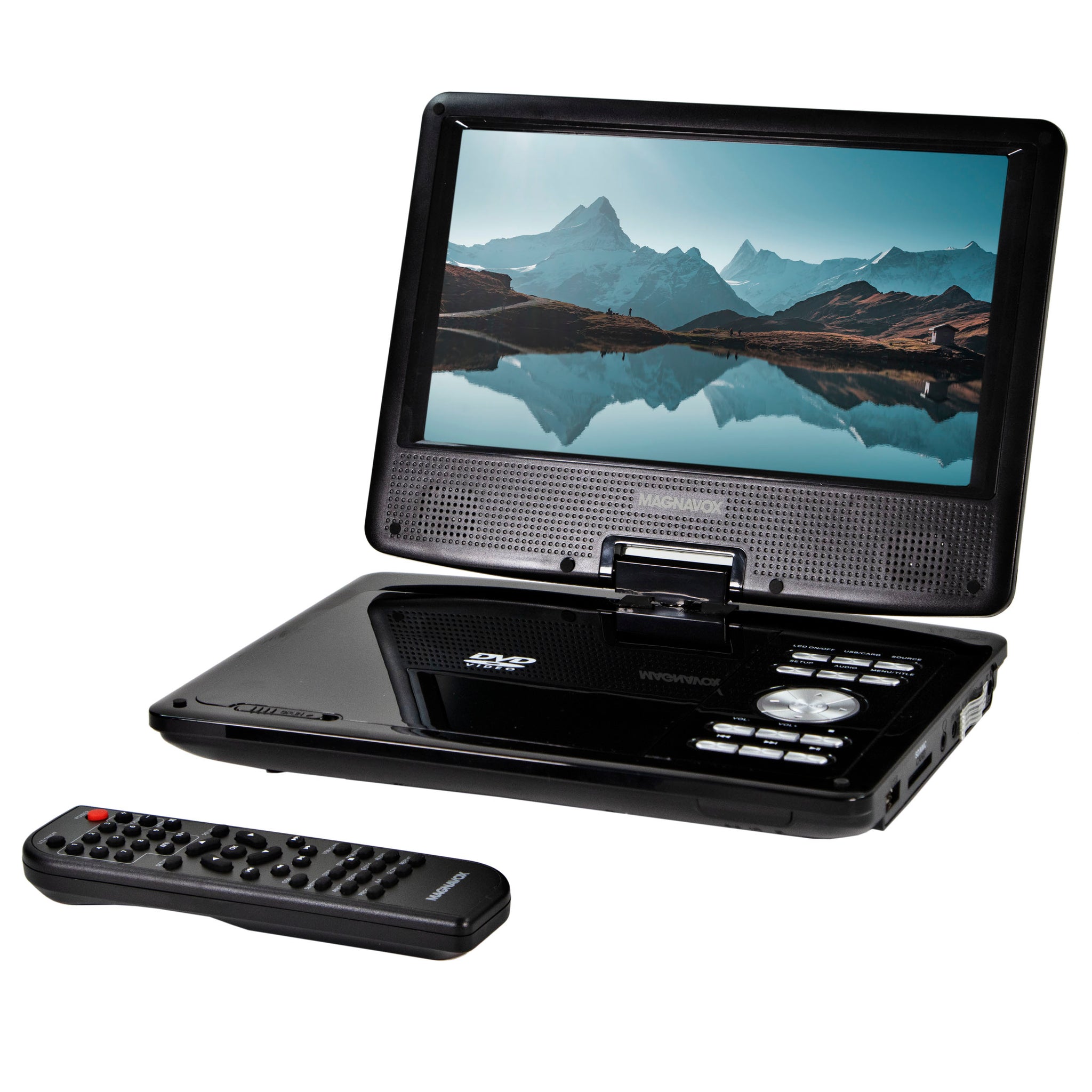 Magnavox MTFT713-BK Portable 9 Inch TFT Swivel Screen DVD/CD